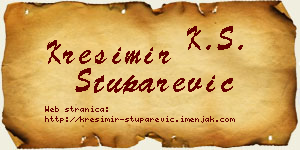 Krešimir Stuparević vizit kartica
